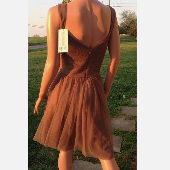 Designer Tulle Short Wedding Bridesmaid Party Prom Dress Balletcore LATTE~16 - Picture 7 of 9